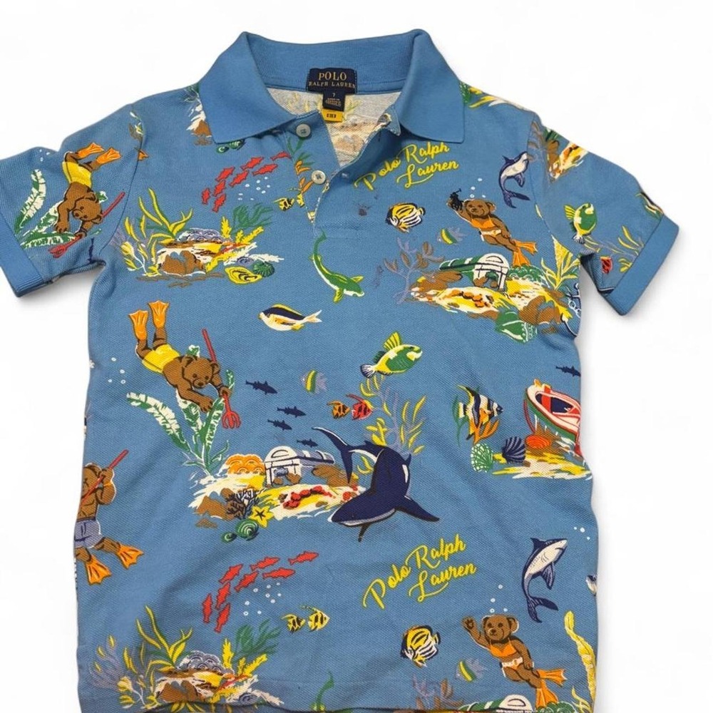 Polo Ralph Lauren boys size 7 blue polo shirt